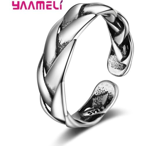Wholesale New Arrivals 925 Sterling Silver Retro Cute 5 Styles Open Rings For Girls Woman Patry Anniversay Fashion Jewelry Gift