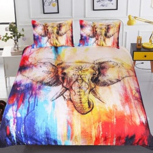 StarBlue -HGS 3D Elephant Bounded Bedding Set Duvet Quilt Cover for Adults FULL/QUEENComforter Cover