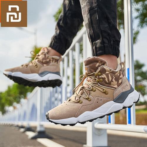 Xiaomi Mijia Rax Shoes Camouflage Casual Retro Camouflage Cowhide Thickening Shock Absorbing Rubber Non-slip Sneaker Size Plus