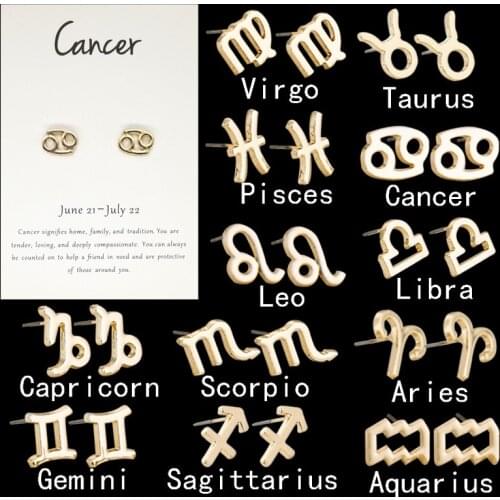 Wish European And American Hot Models Jewelry Twelve Earrings Alloy 12 Card