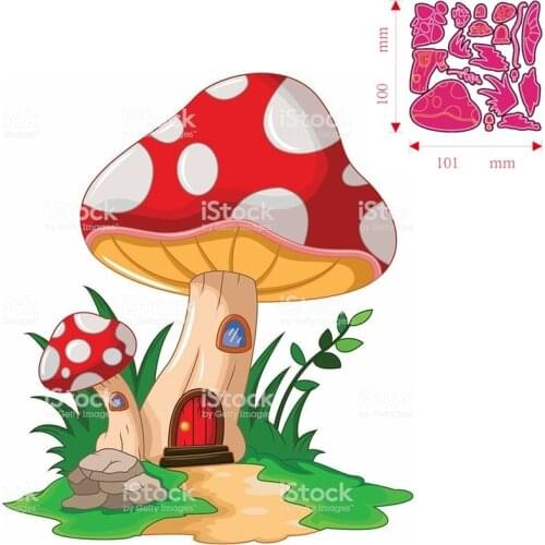 Metal Cutting Dies Mushroom house DIY Scrapbooking Paper Cards Decorative Craft Embossing