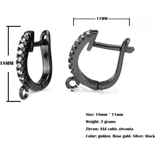 Fashion new U-shaped three-dimensional ear clip ear buckle micro-inlaid zircon anti-fading female earrings horseshoe earrings