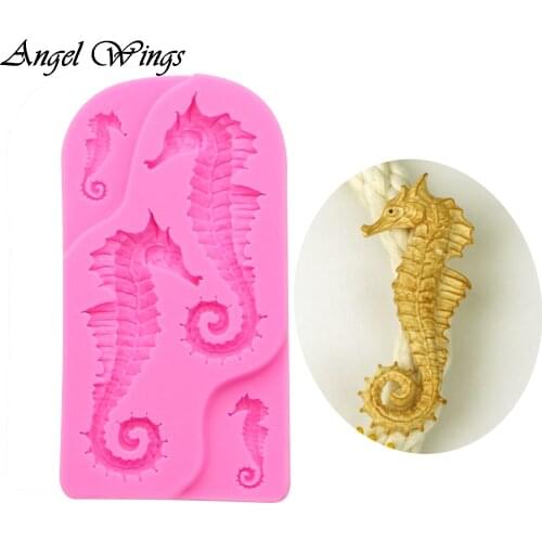 Seahorse Silicone mold for cake decorating tools chocolate Resin Molds Fondant Sugar Craft Molds DIY Cake F1418