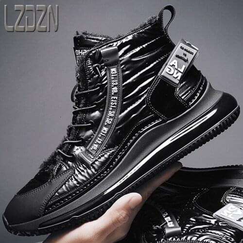 Shoelaces Mens High-Top Leather Shoes Two Cotton Shoes Martins Shoes Down Cloth Martins Work Clothes Military-Hook Ugg boots