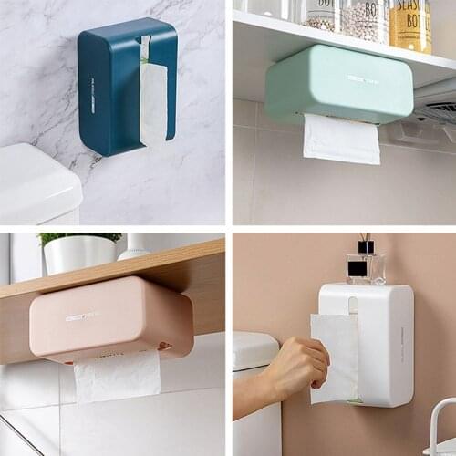 Nordic Napkin Box Multifunctional Desk Facial Tissue Holder creative Wall-Mounted Tissue Box Kitchen Self-Adhesive paper rack