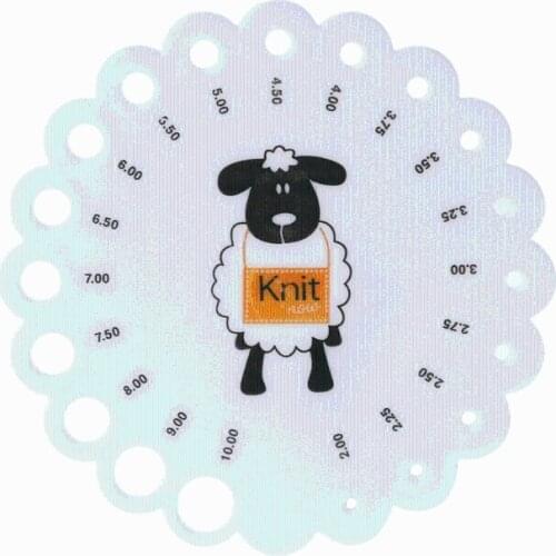 New Round Knitting Knit Needle Sizer Gauge Ruler Measure Tool Size 2mm -10mm