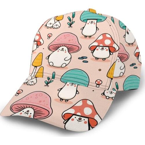 2021 Summer New Unisex Outdoor Sport Sunscreen Baseball Hat Running Visor Cap Adorable Mushroom