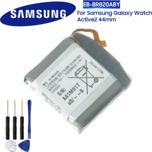 Original Replacement Battery EB-BR820ABY For Samsung Galaxy Watch Active 2 Active2 SM-R820 SM-R825 44mm Watch Battery 340mAh