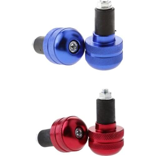 Pair Red+ Blue Scooter Sliders Handle Bar Ends Caps Plugs for Honda