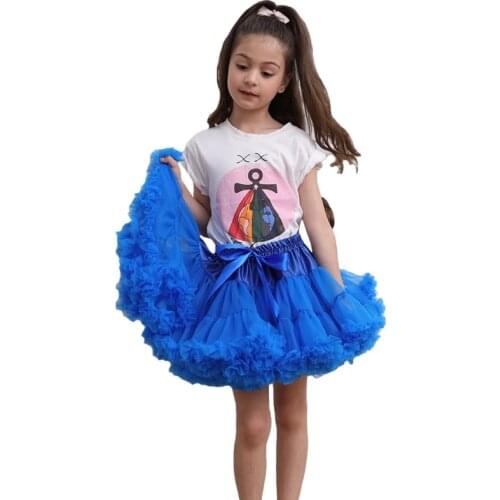 Drop Shipping Baby Girls Tutu Skirt Ballerina Pettiskirt Fluffy Children Ballet Skirts For Party Dance Princess Girl Tulle Skirt