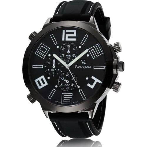 RUISLEE Men's Watch With Leather Strap