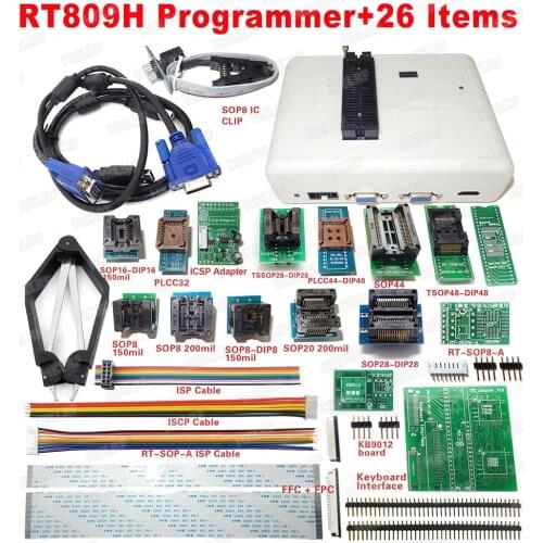 Best Quality RT809H EMMC-Nand FLASH Extremely Fast Universal Programmer +26 Items with Full Set Fast Shipping