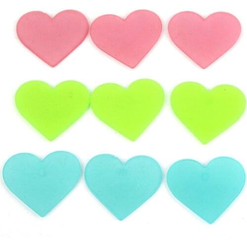 100Pcs Heart Shape Children Kids Room Energy Storage Fluorescent Bedroom Glow In the dark Luminous on Wall Stickers Decal Decor