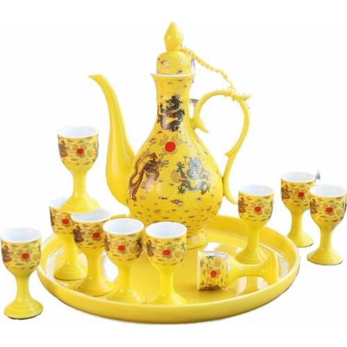 Wine Set Set Liquor Glasses Household Liquor Cup Vintage Goblet Ancient Chinese Style One Jin Wine Pot Antique Liquor Divider