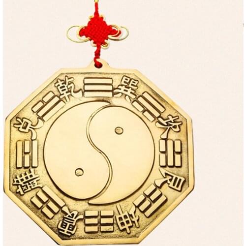 PURE COPPER GOSSIP MIRROR BRASS TAI CHI CONCAVE CONVEX MIRROR FLAT MIRROR GOSSIP MIRROR SITTING ROOM HOUSEHOLD FURNISHINGS