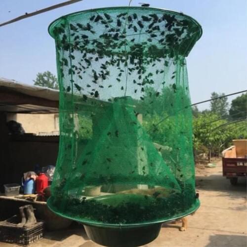 1/2/3/4Pcs Pest Control Reusable Hanging Folding Home Yard Supplies Farm Fly Catcher Killer Flies Trap Insect Catcher Cage Net