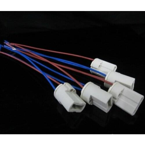 10pcs/lot led lamp base holder G 9 ceramic Socket with 20cm cables wire light base holders bulb lights holder Freeshiping