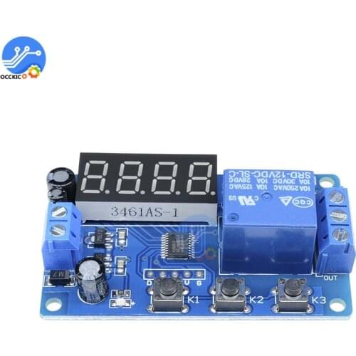DC 12V LED Display Digital Delay Timer Control Switch Module PLC Automation
