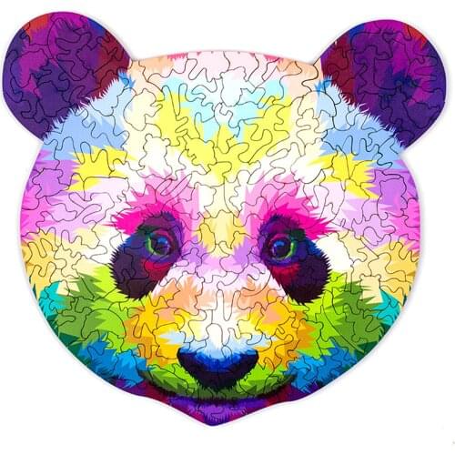 DIY Wooden Puzzle For Adults Children 191 Pcs Panda Shape Wooden Puzzles Animal Wooden Jigsaw Puzzle For Kids