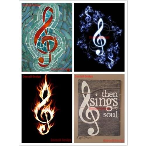 2020 new style diamond painting 5d music note diy diamond embroidery full set music 3d diamond mosaic sale rhinestone pictures