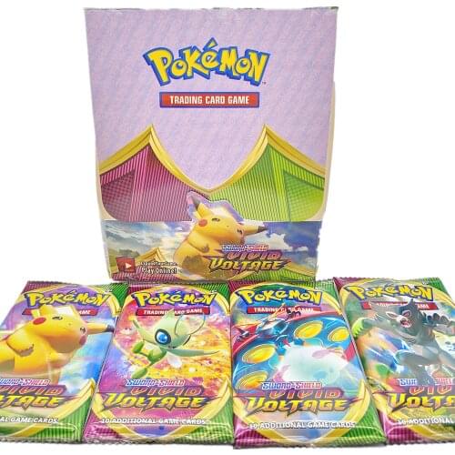 9 Pokemon VIVID VOLTAGE Cards GX Unbreakable Unity Bond Team Spirit Evolution Booster Box Collection Card Game Two Pack Package