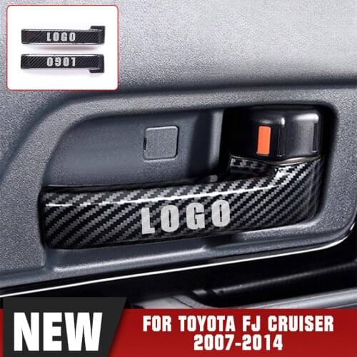 For Toyota FJ Cruiser 2007-2014 Car Accesories Interior ABS Carbon Fiber Interior Door Handle Cover Trim
