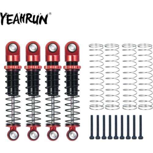 YEAHRUN 4PCS/set Aluminum Shock Absorber Damper 39-27mm for 1/24 RC Crawler Car Axial SCX24 90081 AXI00001 AXI00002 Upgrade Part
