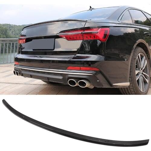 A6 C8 Carbon Fiber Car Rear Trunk Wing Lip Spoiler for Audi A6 C8 2019 2020 2021 2022