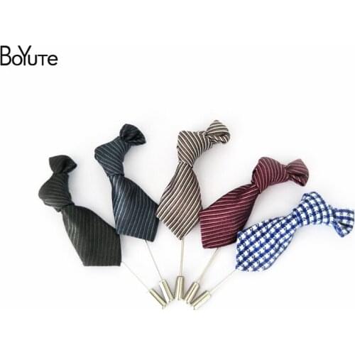 BoYuTe (10 Pieces/Lot) Tie Lapel Pins Brooch Wholesale Fashion Pins and Brooches Men 20 Colors