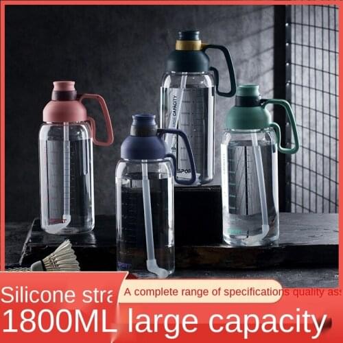 1800 ml Large Capacity Water Bottle Gym Fitness Kettle Outdoor Camping Cycling Mountaineering Measuring Sports Bottle NJ71515