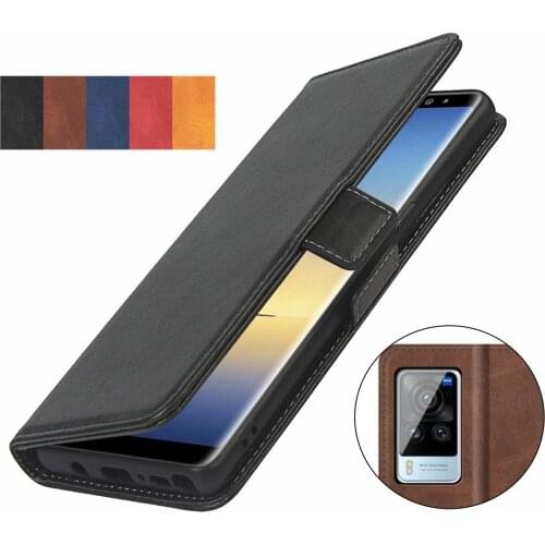Pu leather Fitted Case for VIVO X60 Pro card holder Wallet Cover Short-buckle Flip book holster protective phone bag case GG