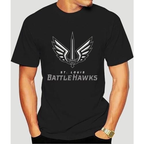 St. Louis Battlehawks Xfl Black T-Shirt M-Xxxl Printed Tee Shirt-0032D