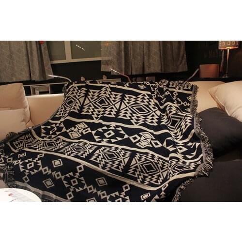 BOHO Morocco Knitted Cotton Geometry Throw Blanket Towel Office Nap Shawl Leisure Air Conditioning Blankets Sofa Cover