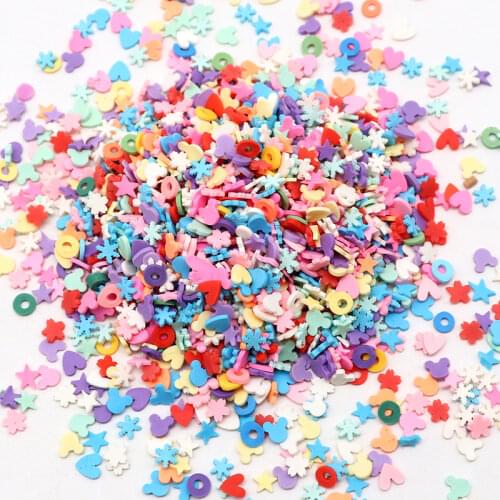 Polymer Clay Slices Sequins Clay Resin Filling Fruit Star Flower Pattern Mixed Filler for DIY Slime Jewelry Nail Art Decoration