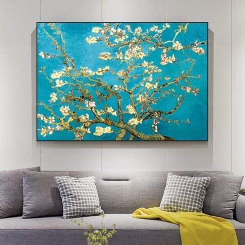 Van Gogh Almond Blossom Flowers Canvas Paintings Posters And Prints Impressionist Wall Art Pictures for Home Decor (No Frame)