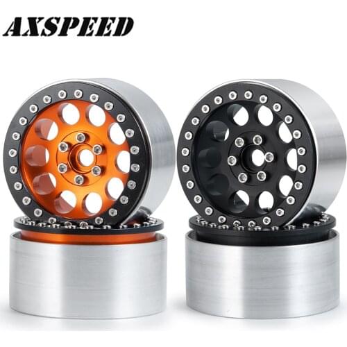 AXSPEED 2.2 Beadlock Wheel Rims Extended Width 35mm for 1/10 Axial Wraith 90048 RR10 RC Car Metal Wheels Hubs Parts