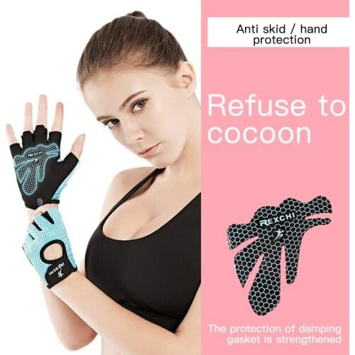 Summer Fitness Gloves Gym Weightlifting Cycling Yoga Bodybuilding Training Thin Breathable Non-slip Half Finger Gloves