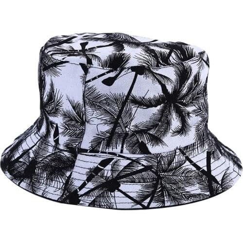 Bucket Hat Men Women Summer Bucket Cap Print Two Color Hat Bob Hat Hip Hop Gorros Fishing Fisherman Hat