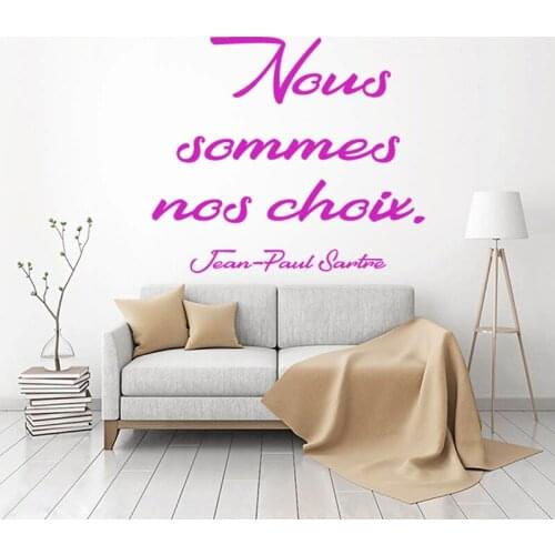 Nous Sommes Nos Choix Wall Sticker Vinyl Wall Art Murals French Quote Wallpaper Living Room Home Decor Poster House Decoration