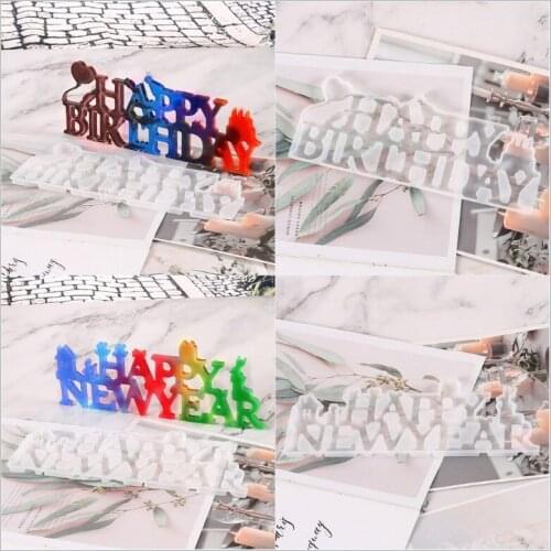 NEW Transparent Silicone Mould Dried Flower Resin Decorative DIY English alphabet handmade Mold epoxy resin molds for jewelry