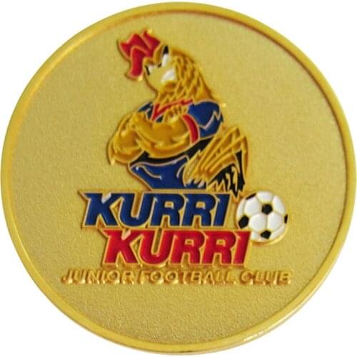 New design and hot sale youth football club coin / medal challenge coin