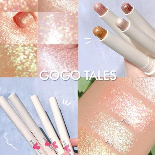 Dazzling Stereo Velvet Eyeshadow Pen Stick Shimmer Earth Color Waterproof Smooth Eye Makeup Pencil Long Lasting Shiny Cosmestics