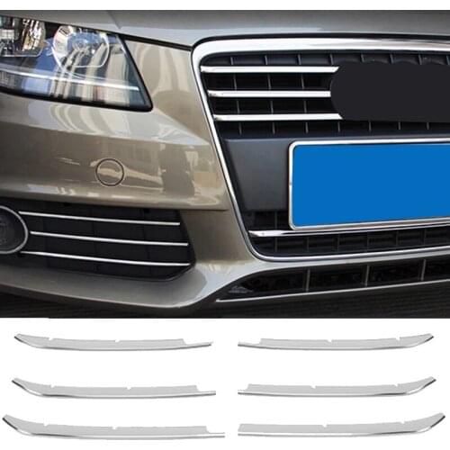 Car Front Fog Lamp Trim Strips Decoration Decals for- A4 B8 2009-2012