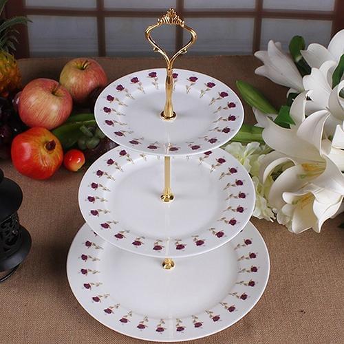 New 3-Tier Wedding Birthday Party Cake Plate Stand Sweets Tray Cupcake Display Tower