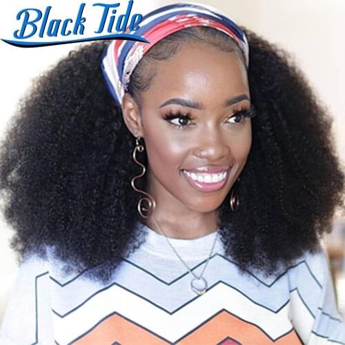 Head Band Wig Afro Kinky Curly Headband Wig Remy Brazilian Headband Wig 150% Headband Wig Human Hair Kinky Curly Headband Wigs