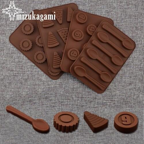 UV Resin Liquid Silicone Mold Spoon Number Triangle Sun Flowers Shape Resin Molds For DIY Charms Making Jewelry Accessories