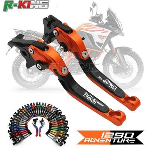 For Super Adventure 1290 2014 2015 2016 2017 2018 Motorcycle CNC LOGO Clutch Brake levers Top Adjustable Extendable Foldable