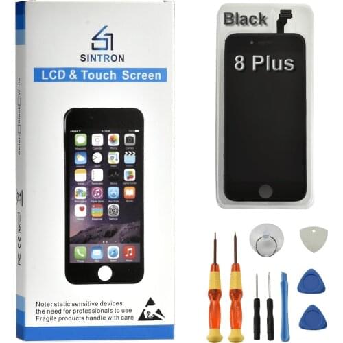 For iPhone 8 Plus Screen Replacement Black Panel Sintron LCD Display Touch Screen Digitizer Assembly Repair including Free Tools