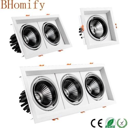 Super Bright Recessed square LED Dimmable Downlight COB 10w 20W 30w LED Spot light LED decoration Ceiling Lamp AC110V 220V