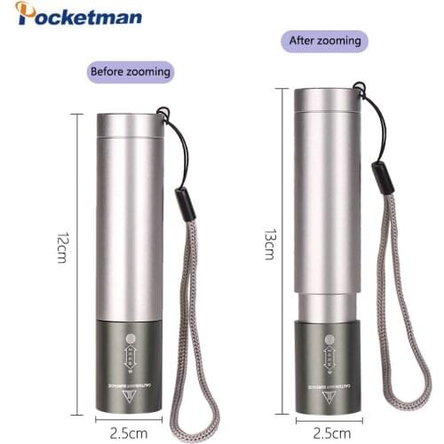 1200LM Perfect T6 LED Flashlight Zoom linternas Walking Camping Bright Torch USB I/O Practical Small Gift lighting life